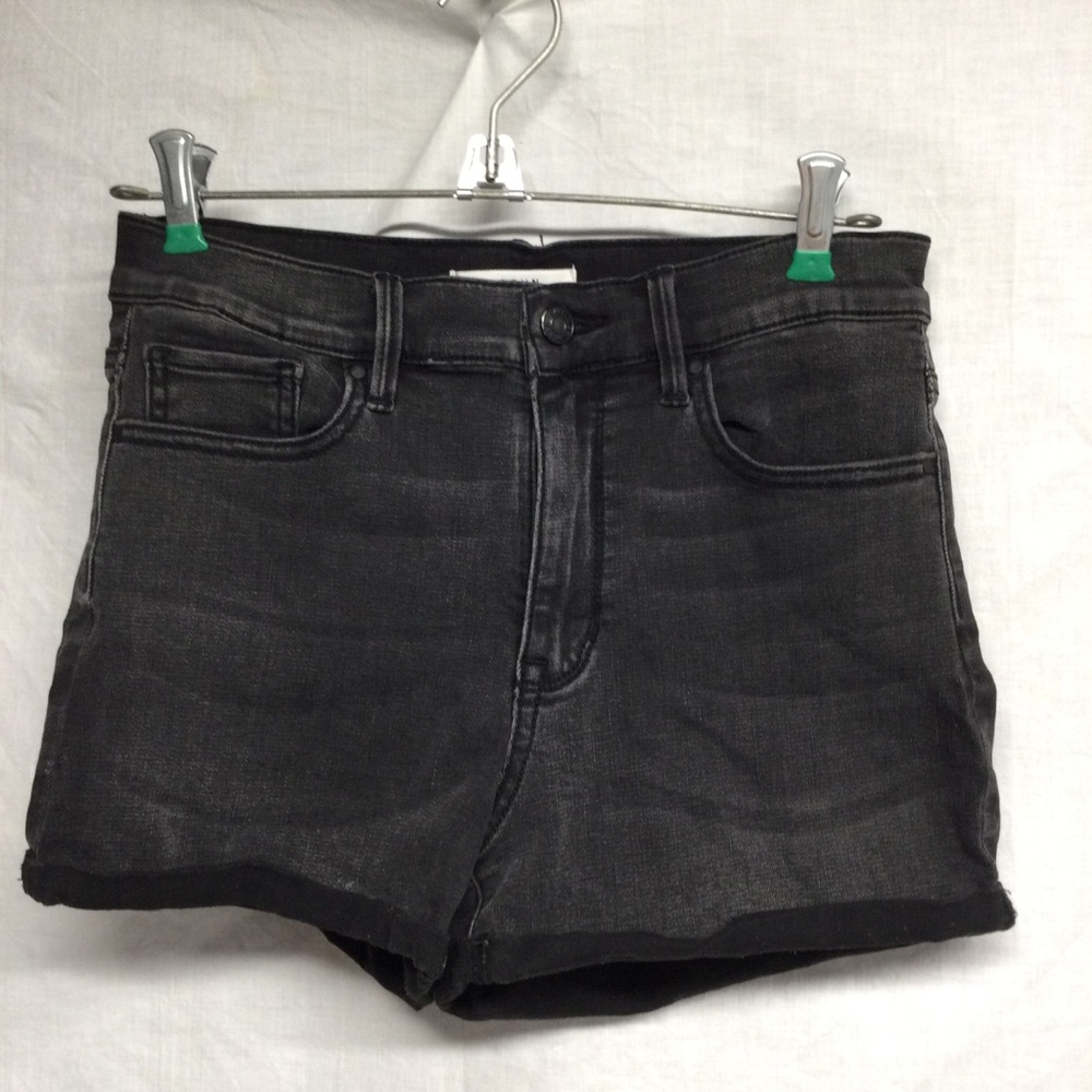 PacSun The Shortie Womens Black Denim Shorts cuff. Sz 27